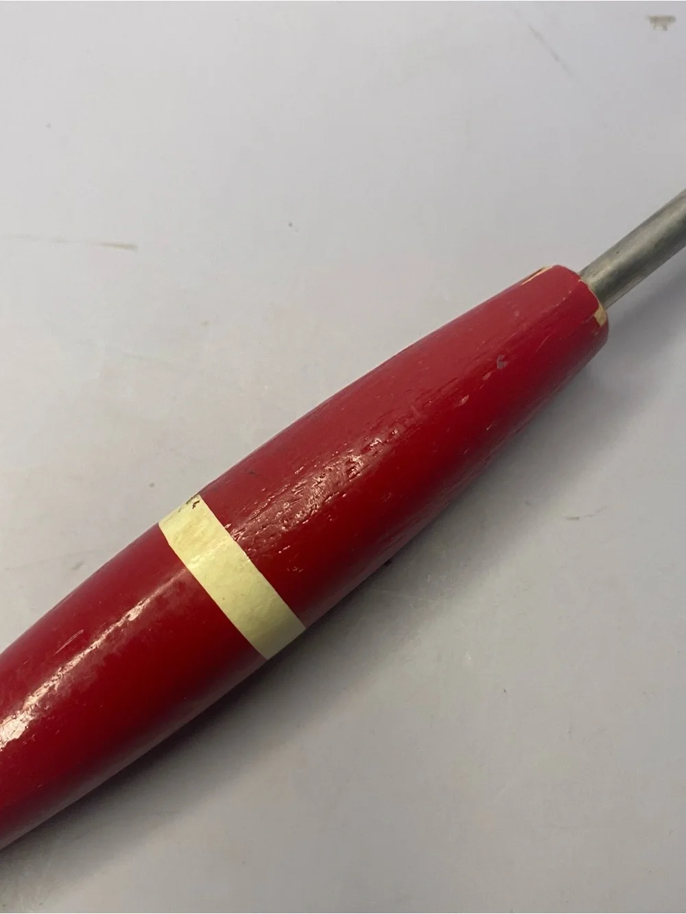 Vintage EKCO Red Handle Double-Ended Melon Baller with Metal Scoops